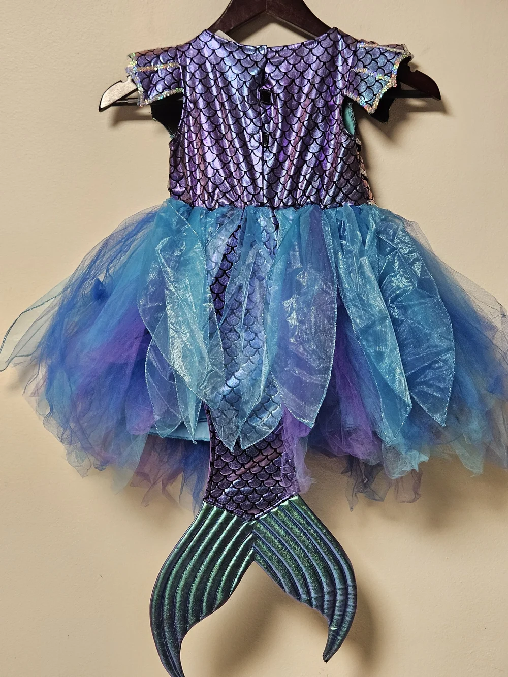 Mermaid Tutu Costume Dress - Purple & Blue Size 4